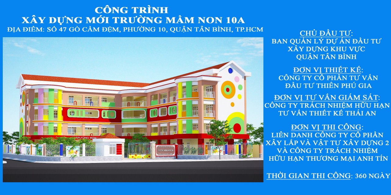 CM2 đưa vào bàn giao và sử dụng công trình Trường mầm non 10A